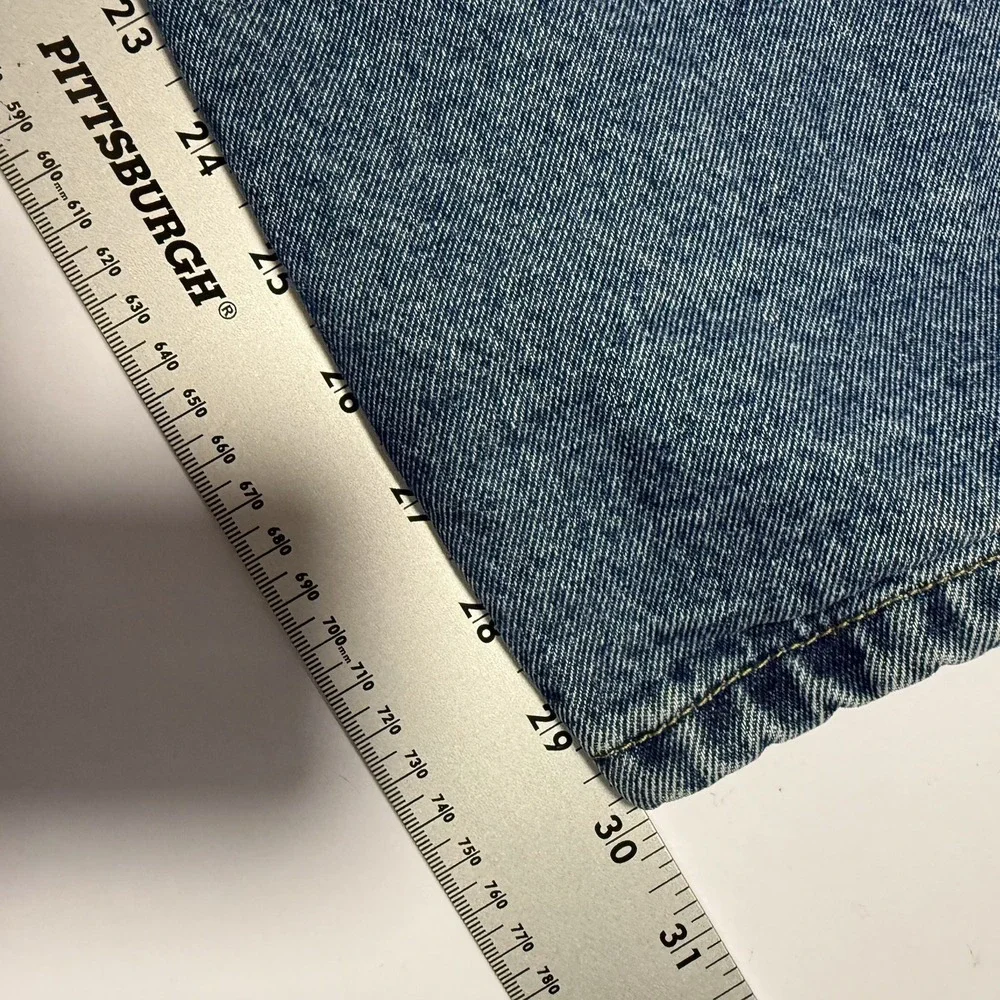 FULL BLUE Men's Flannel-Lined Jeans Medium Wash Straight Leg 100% Cotton 42 x 30